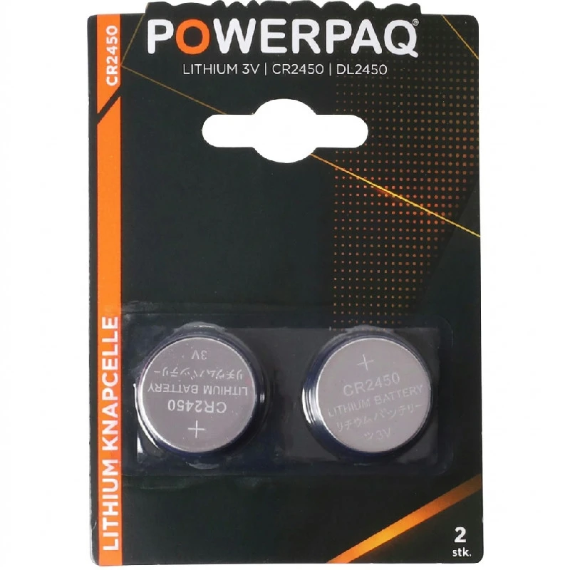 PowerPaq Lithium CR2450 Batterier 12940AG by PowerPaq color Silver