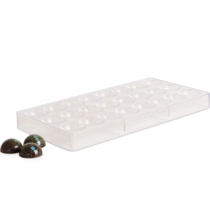 Sjokoladeform, klar plast | Halvkuler | Royal Series 13309AG by Royal Series color Grijs