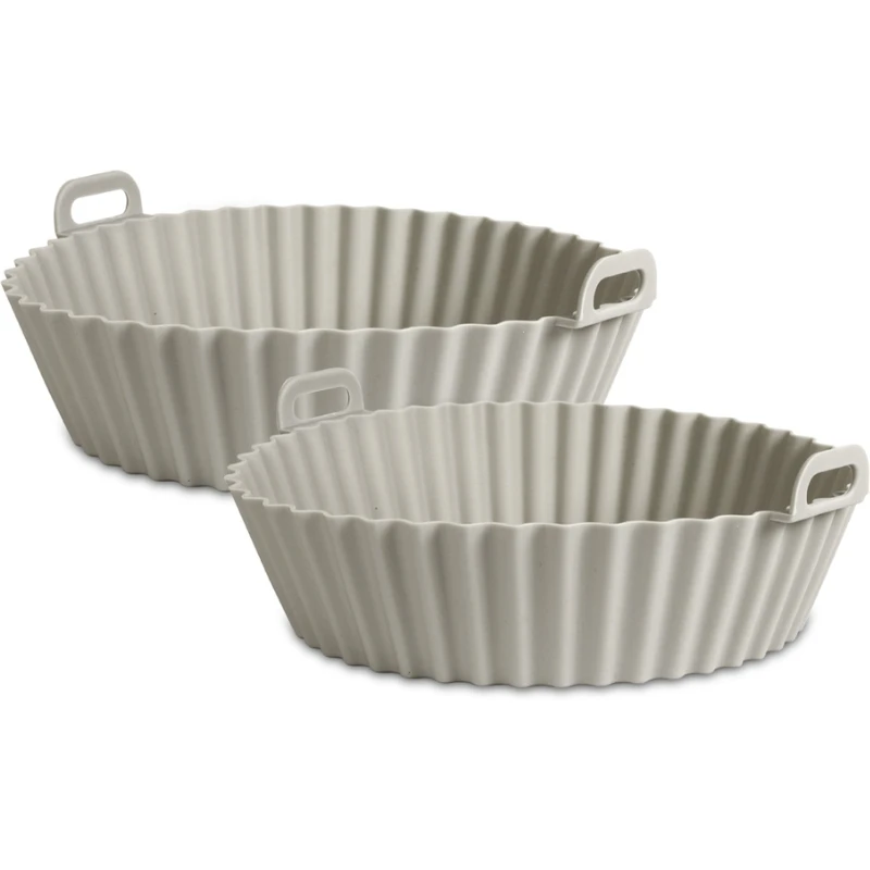 Silikonformer, runde | 2 stk. | Ø16+Ø20 cm 13720AG by Airfryer color Grijs
