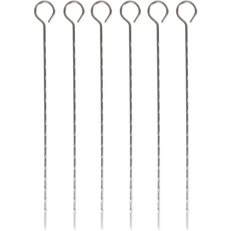 Matspyd i stål | 6 stk. | 20 cm 13991AG by Airfryer color Silver/Metall