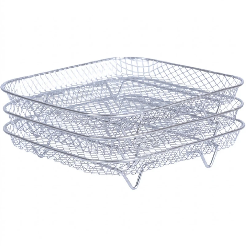 Rack til airfryer | 3-lags rist | Kvadratisk 14360AG by Airfryer color Silver/Metall