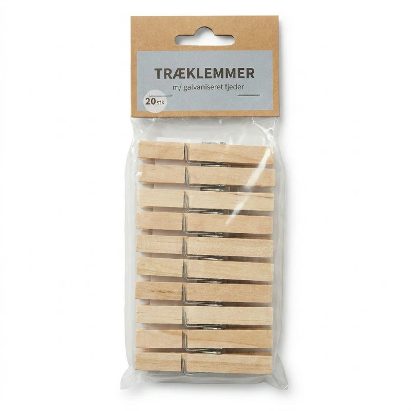 Klesklyper i tre, 20 stk. | CC Hansen 1723AG by CC Hansen color Assorterad