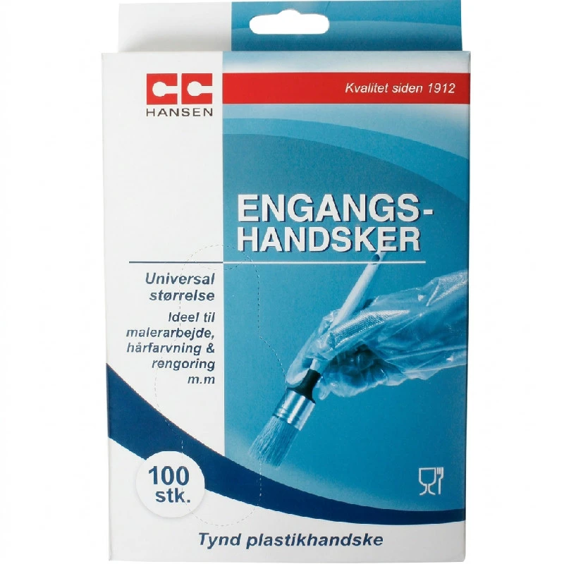 Engangshansker i plast 100 stk. CC Hansen 4730AG by CC Hansen color Svart