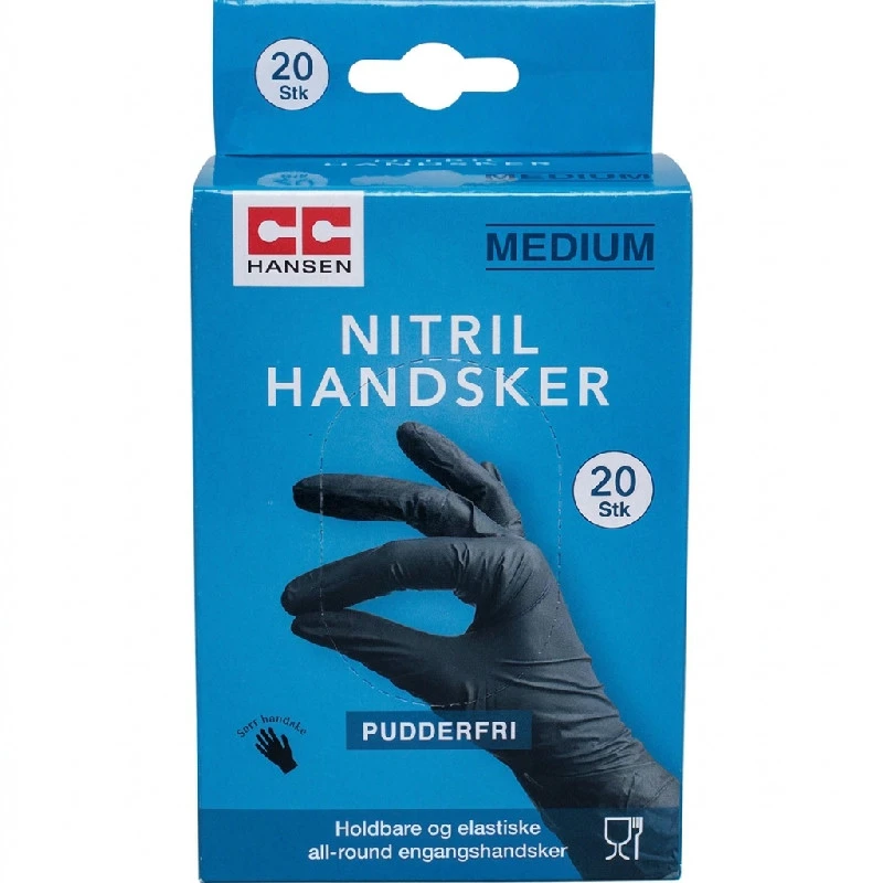 Nitrilhansker Medium 20 stk. CC Hansen 4774AG by CC Hansen color Svart