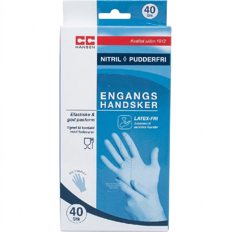 Engangshansker | Nitril | 40 stk. | CC Hansen 4784AG by CC Hansen color Svart