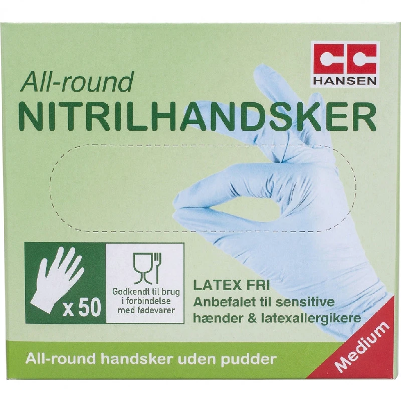 Engangshansker | Nitril | Allround | 50 stk. | CC Hansen 4796AG by CC Hansen color Svart