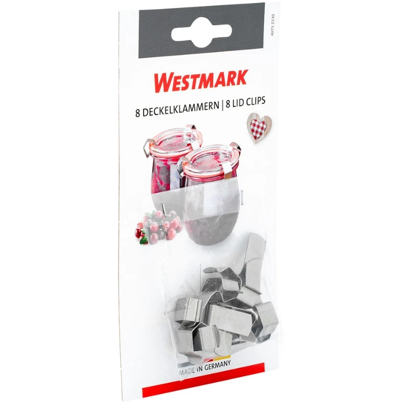 Klemmer til sylteglass | Weck | 8 stk. | Westmark 40752230AG by Royal Series color Svart