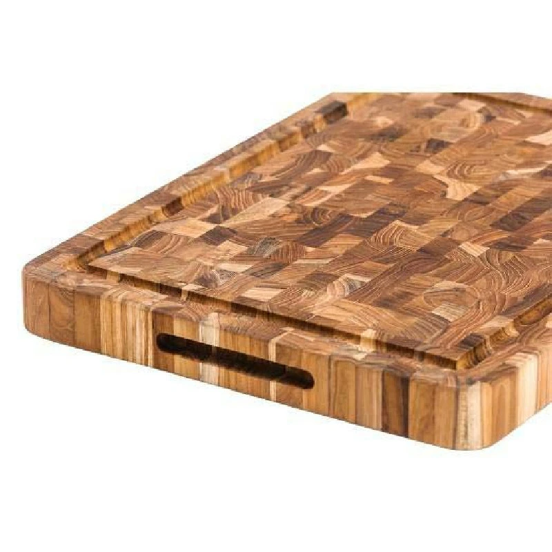Teak Haus slakterblokk skjære- og utskjæringsbrett 42 x 30,5 x 3,8 cm TH311 by Teak Haus color Svart