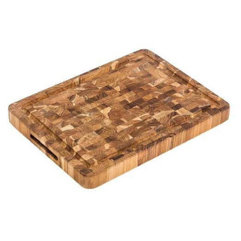 Teak Haus slakterblokk skjære- og utskjæringsbrett 42 x 30,5 x 3,8 cm TH311 by Teak Haus color Svart