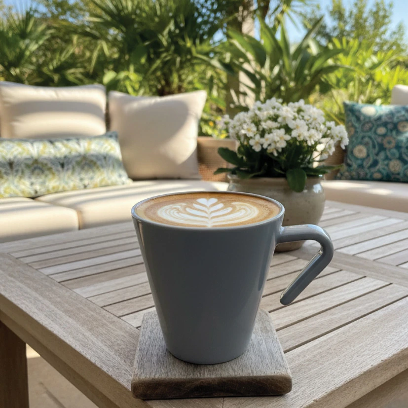 Kaffekrus stabelbart 30 cl grå PP-plast BPA-fri 8538-GREY by GraMonty color Svart