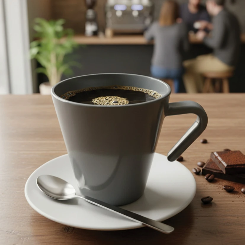Kaffekrus stabelbart 30 cl grå PP-plast BPA-fri 8538-GREY by GraMonty color Svart