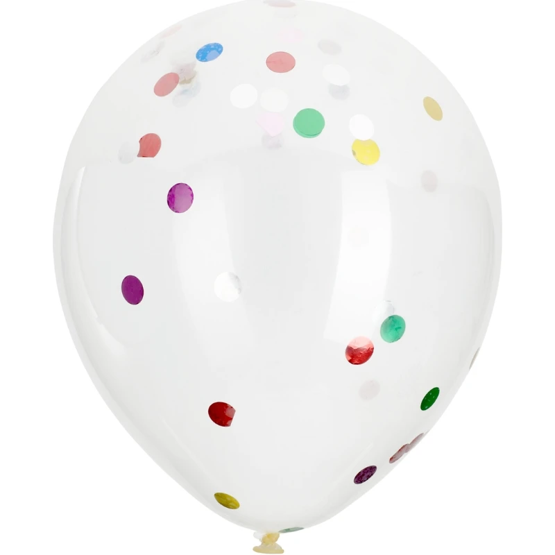 Ballonger med konfetti 8 stk. pakke PR2000110 by Koop color Svart