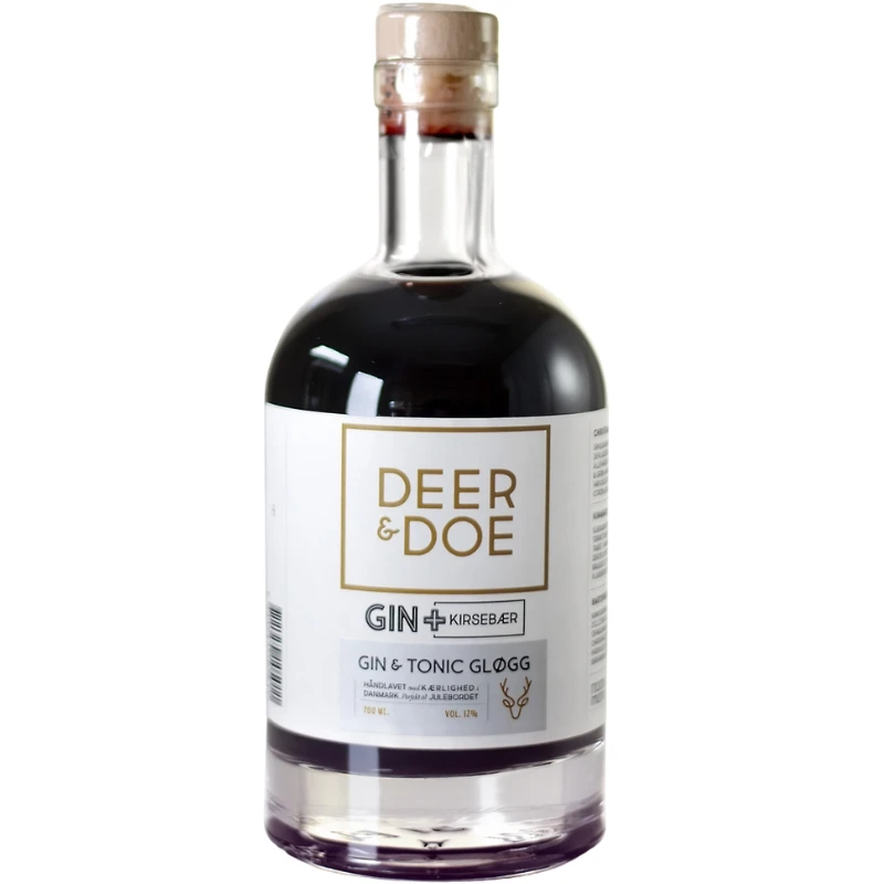 Deer&Doe Gin & Tonic Gløgg med kirsebær og krydder 70cl 10501  color Svart