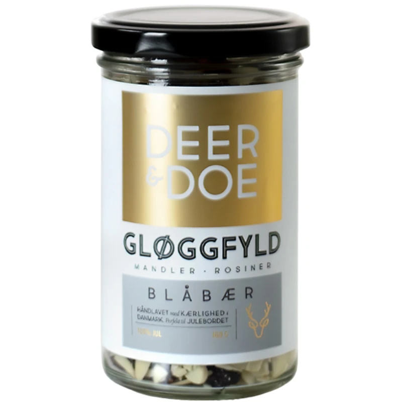 DEER&DOE Gløggfyll med Blåbær, Mandler, Rosiner 100g 10662  color Svart