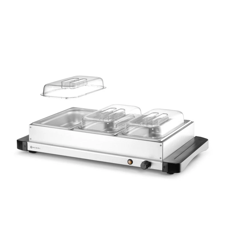 Varmeplate Hendi 40°C til 75°C - 657x381x(h)161 201749 by Hendi color Silver