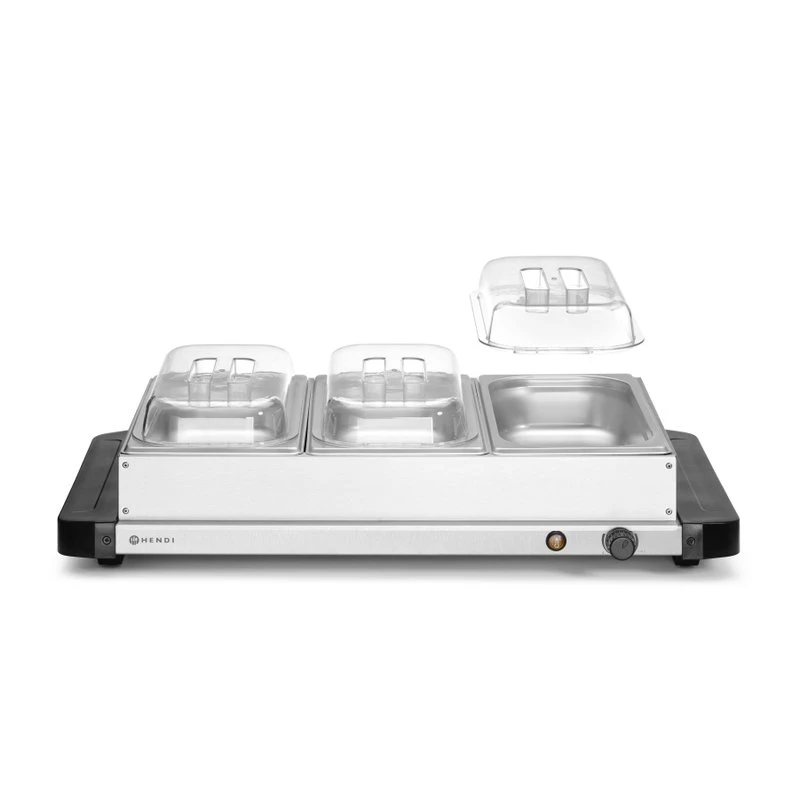 Varmeplate Hendi 40°C til 75°C - 657x381x(h)161 201749 by Hendi color Silver