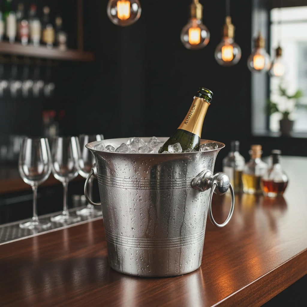 Champagnekjøler aluminium BTBL3508 by Beaumont color Silver