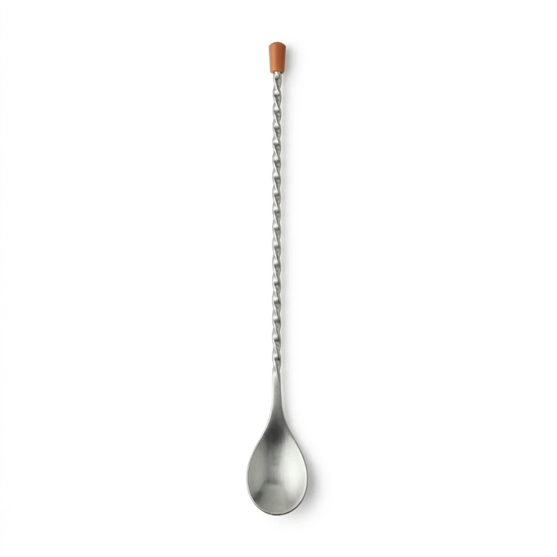 Cocktailskje i rustfritt stål med tvunnet skaft BTBL3569 by Beaumont color Svart