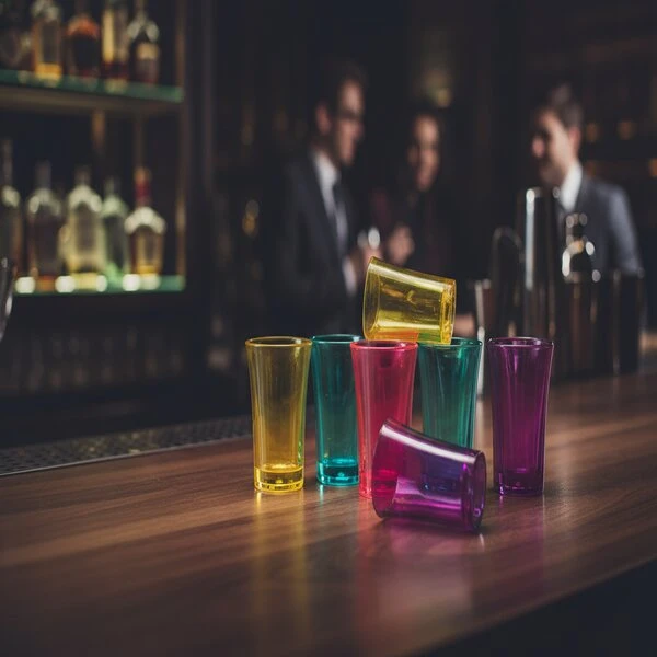 Fargede shotglass i polykarbonat 100202 by GLASS4EVER color Svart