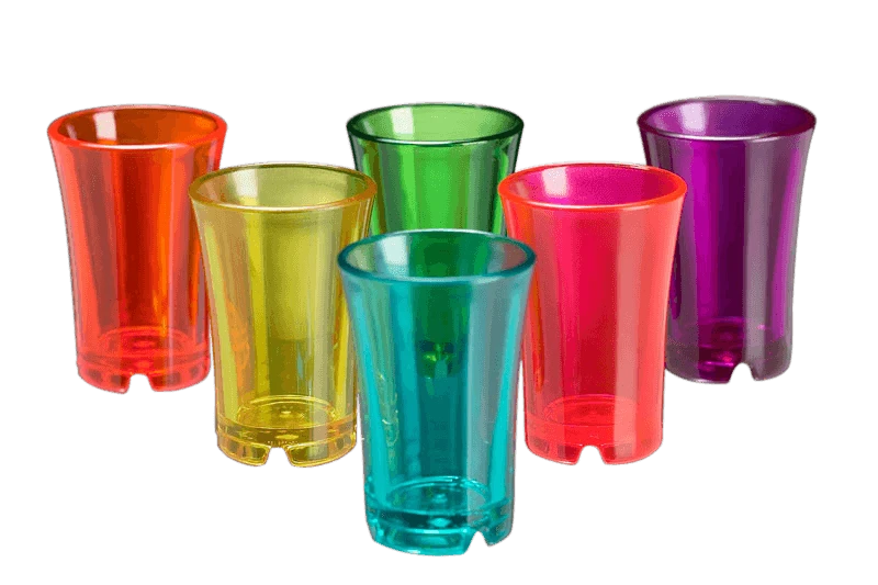 Fargede shotglass i polykarbonat 100202 by GLASS4EVER color Svart