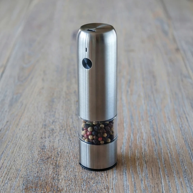 Laguiole Elektrisk Salt- og Pepperkvernsett med Trestativ 40269112 by Laguiole color Silver
