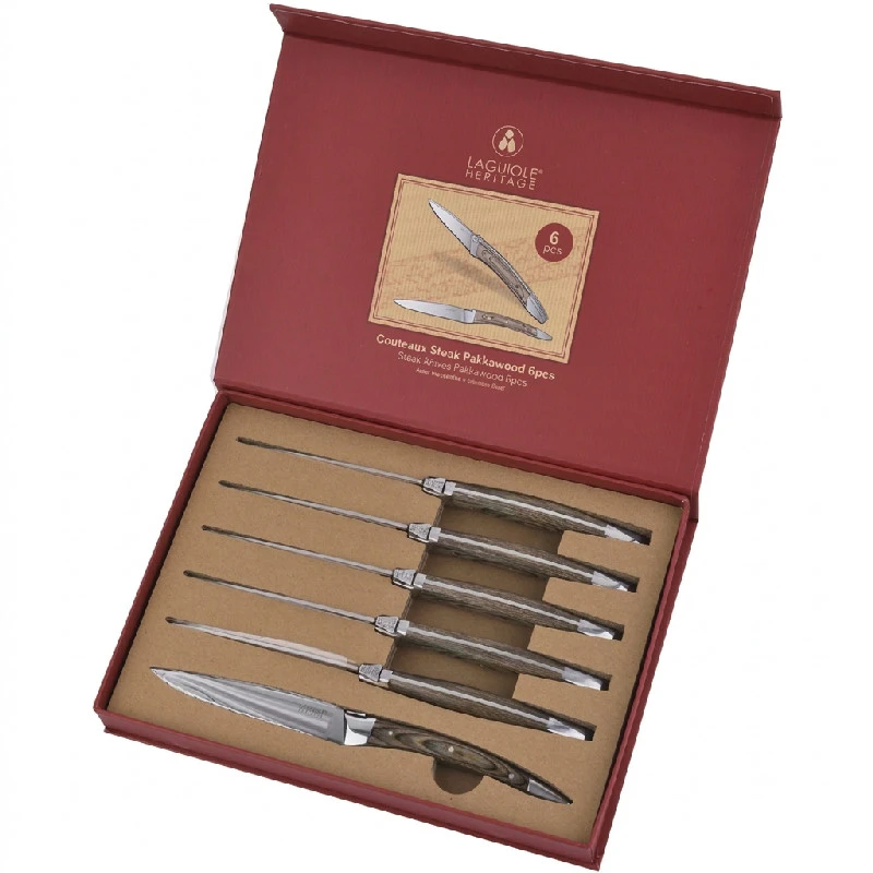 Laguiole Herit biffkniver, 6 stk. 40273025 by Laguiole color Svart