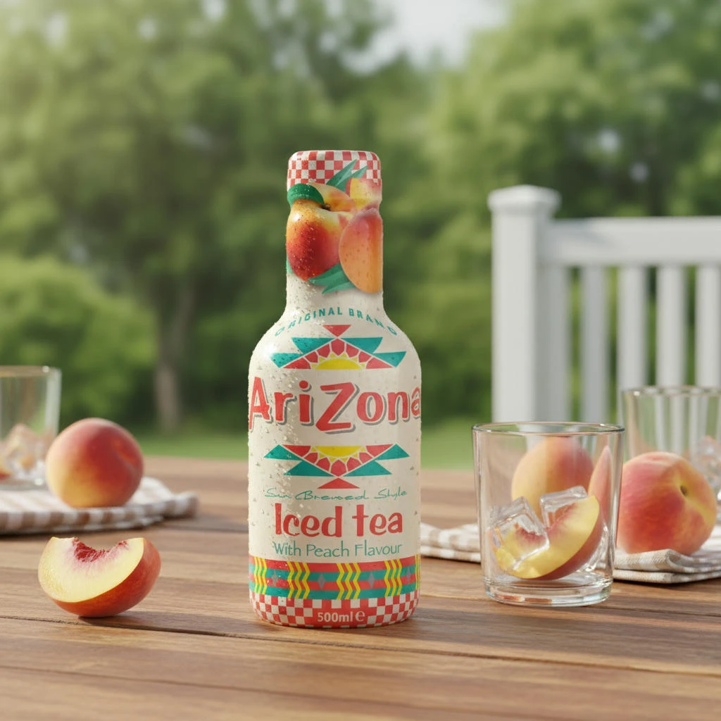 AriZona Iced Tea Peach 6x50 cl 67686 by AriZona color Svart
