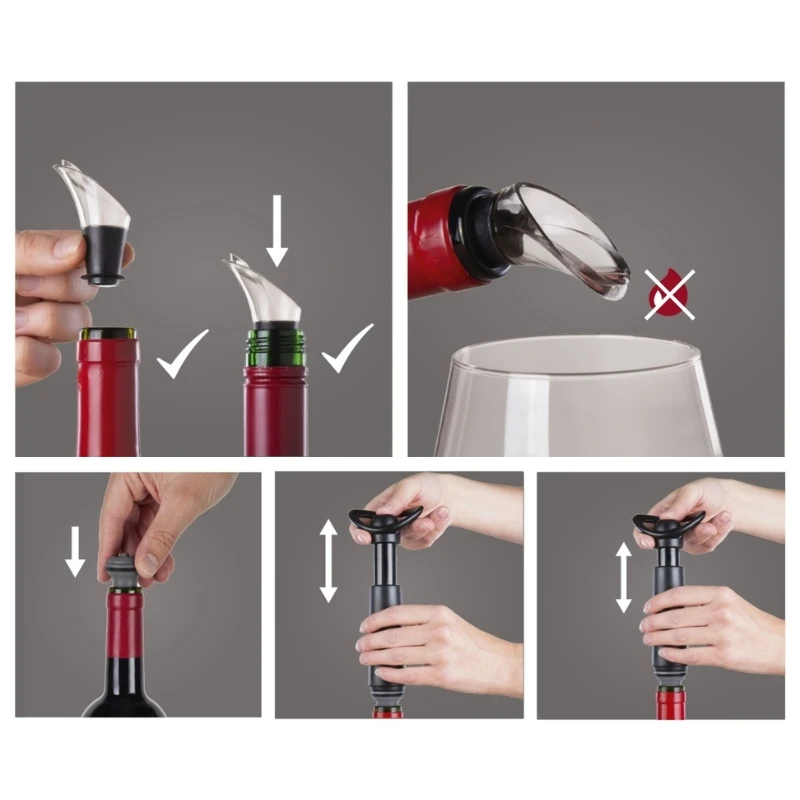 Vinv saver Conserto Gavesæt Vacuvin® 5 dele V09876606 by VACUVIN color Svart