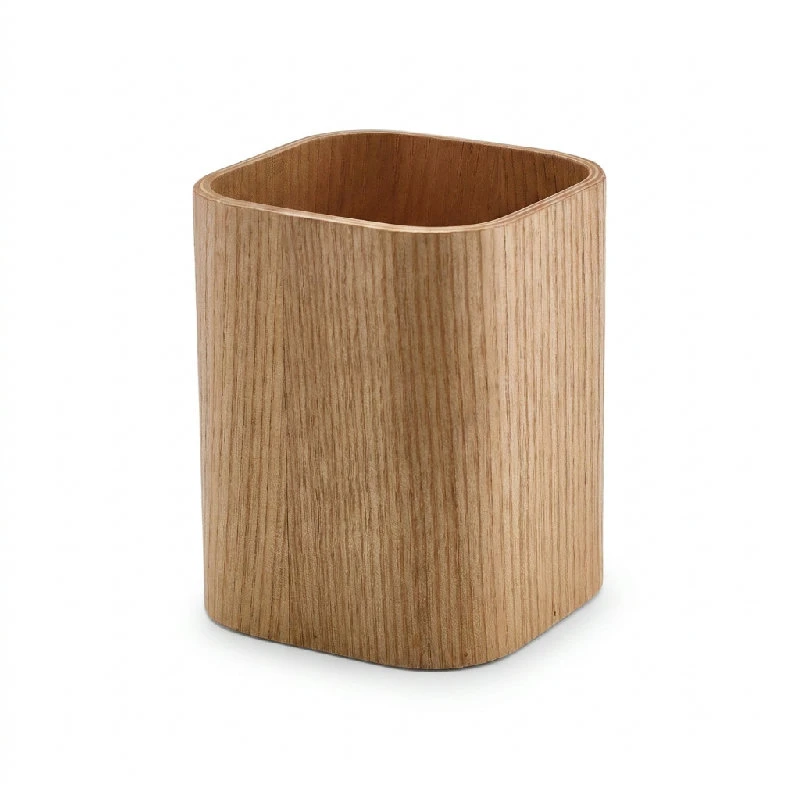 Lys Bestikkholder Finértre 9 x 9 x 11 cm WVCH-9L by Genware color Svart