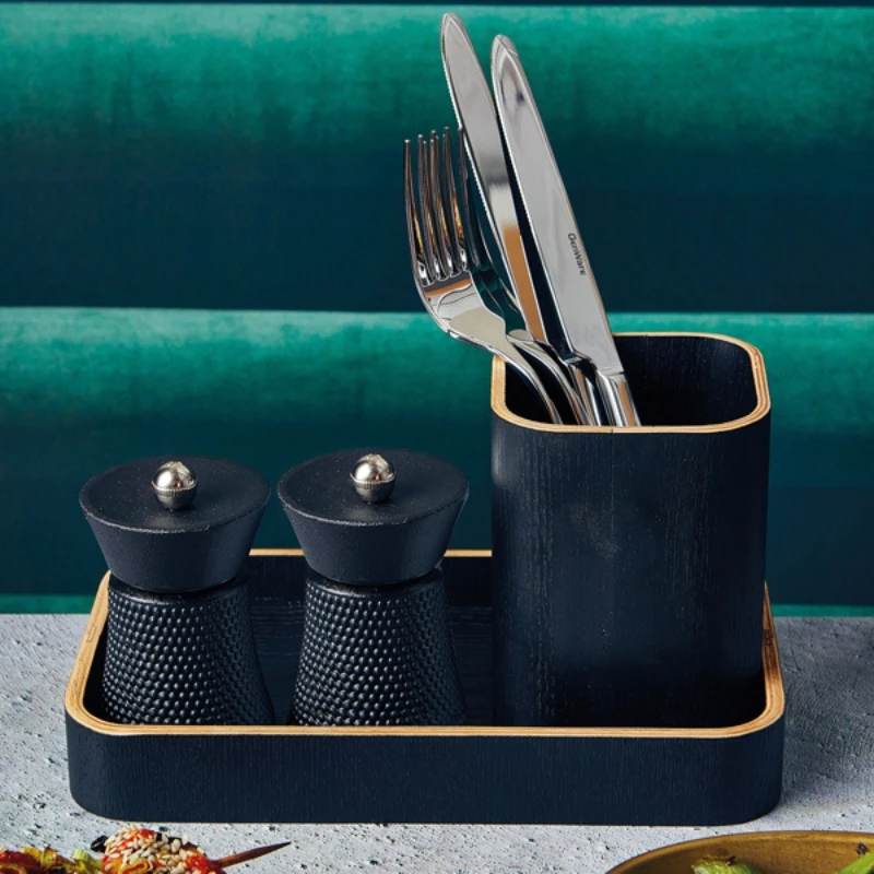Brett Sort Finér Tre 23 x 13,8 x 3 cm WVT-23BK by Genware color Svart