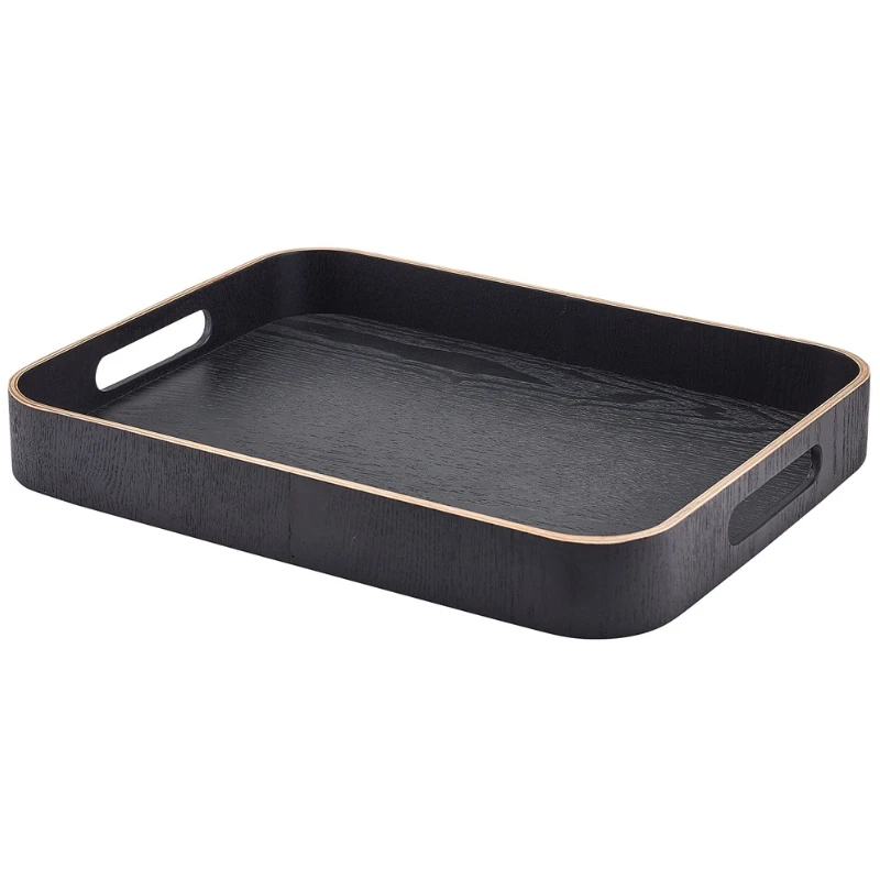 Kelnerbrett sort trefinér 35.5 x 28cm WVT-B3528BK by Genware color Svart