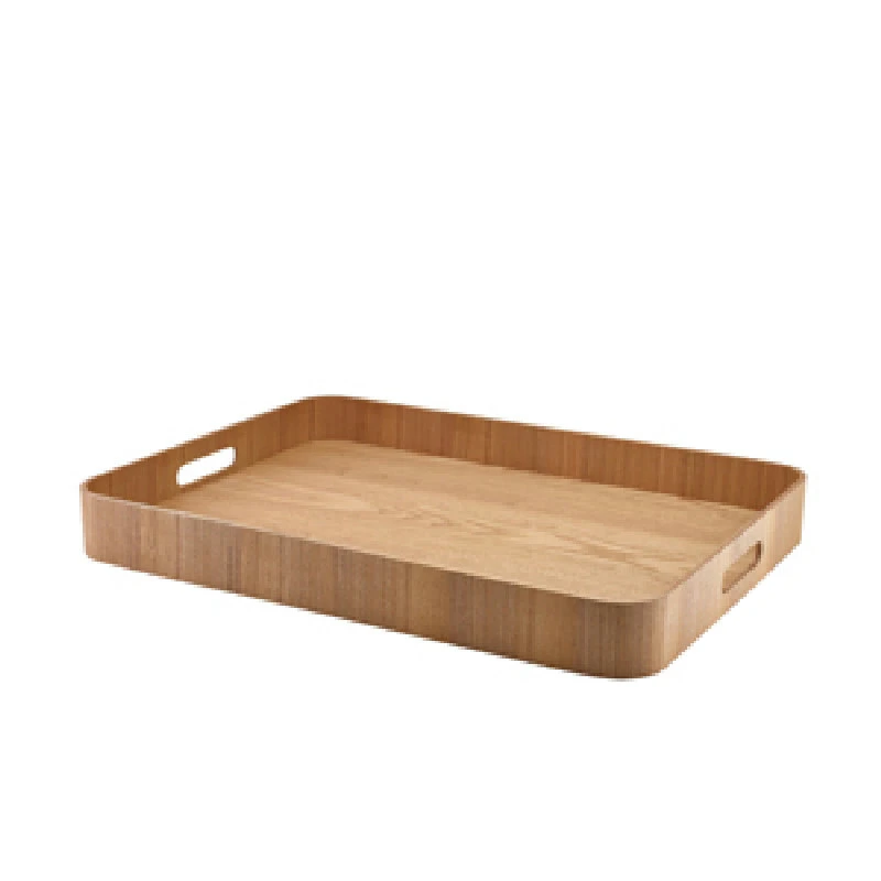 Serveringsbrett lyst trefinér 55 x 40 cm WVT-B5540L by Genware color Svart