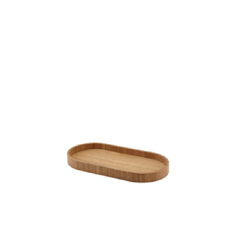 Serveringsbrett ovalt lys trefinér 23 x 11 cm WVT-V23L by Genware color Svart