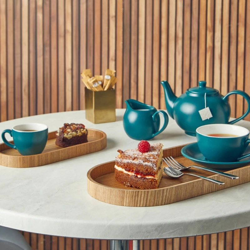 Brett Oval Lys Trefinér 35 x 16.5cm WVT-V35L by Genware color Svart