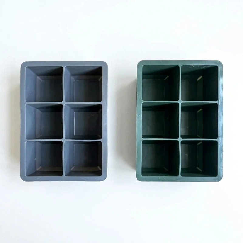 Isbitbrett til 6 store isbiter silikon 16,5x11,5x5 cm 9007226  color Svart