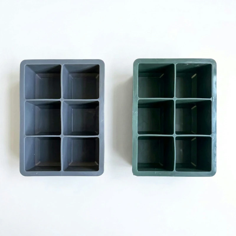 Isbitbrett til 6 store isbiter silikon 16,5x11,5x5 cm 9007226  color Svart