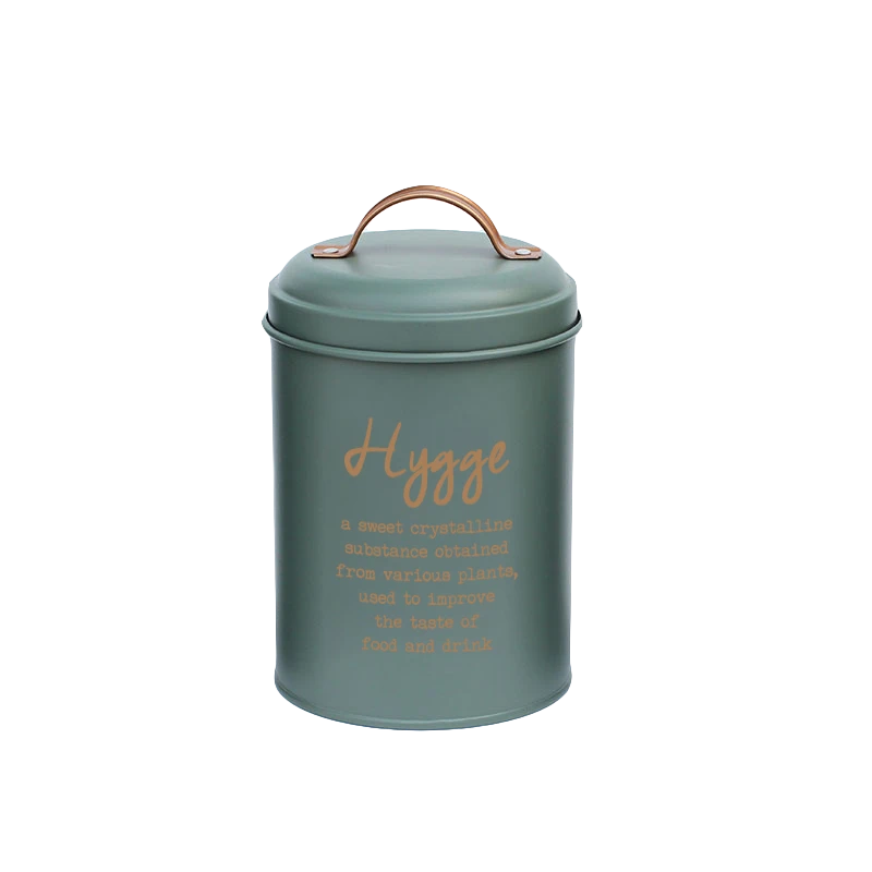 Metallboks hygge Grønn med gull 11x15 cm 2400035  color Svart