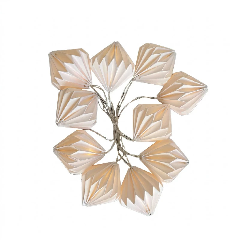Party lyslenke m/ 10 papirkuler med timer - 1,85 m 8001829  color Svart