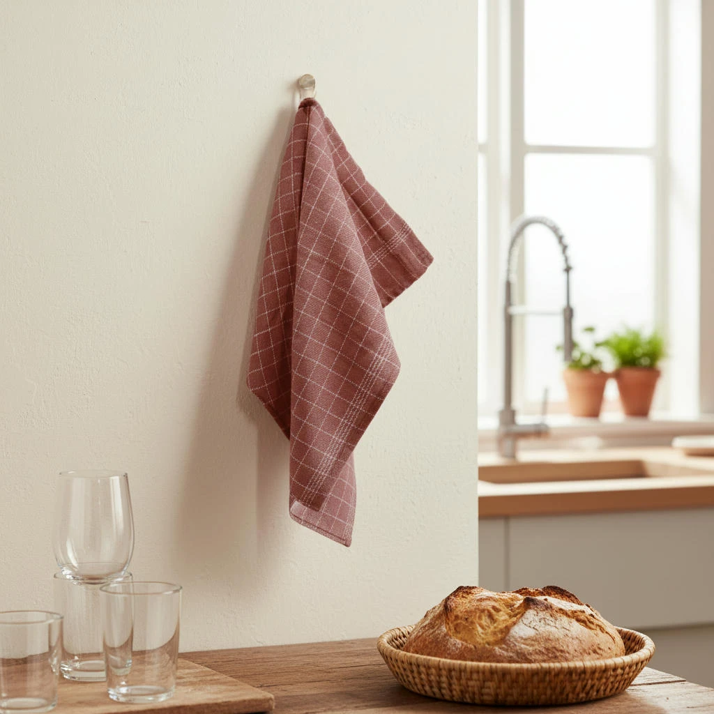 Kjøkkenhåndkle brent rød 3-pk. 50 x 70 cm 4020361  color Svart