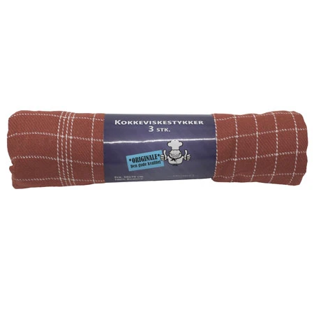 Kjøkkenhåndkle brent rød 3-pk. 50 x 70 cm 4020361  color Svart