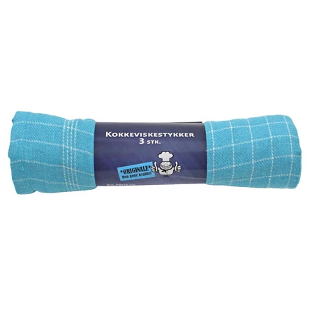 Kjøkkenhåndkle turkis 3-pk. Str. 50 x 70 cm 4020362  color Svart