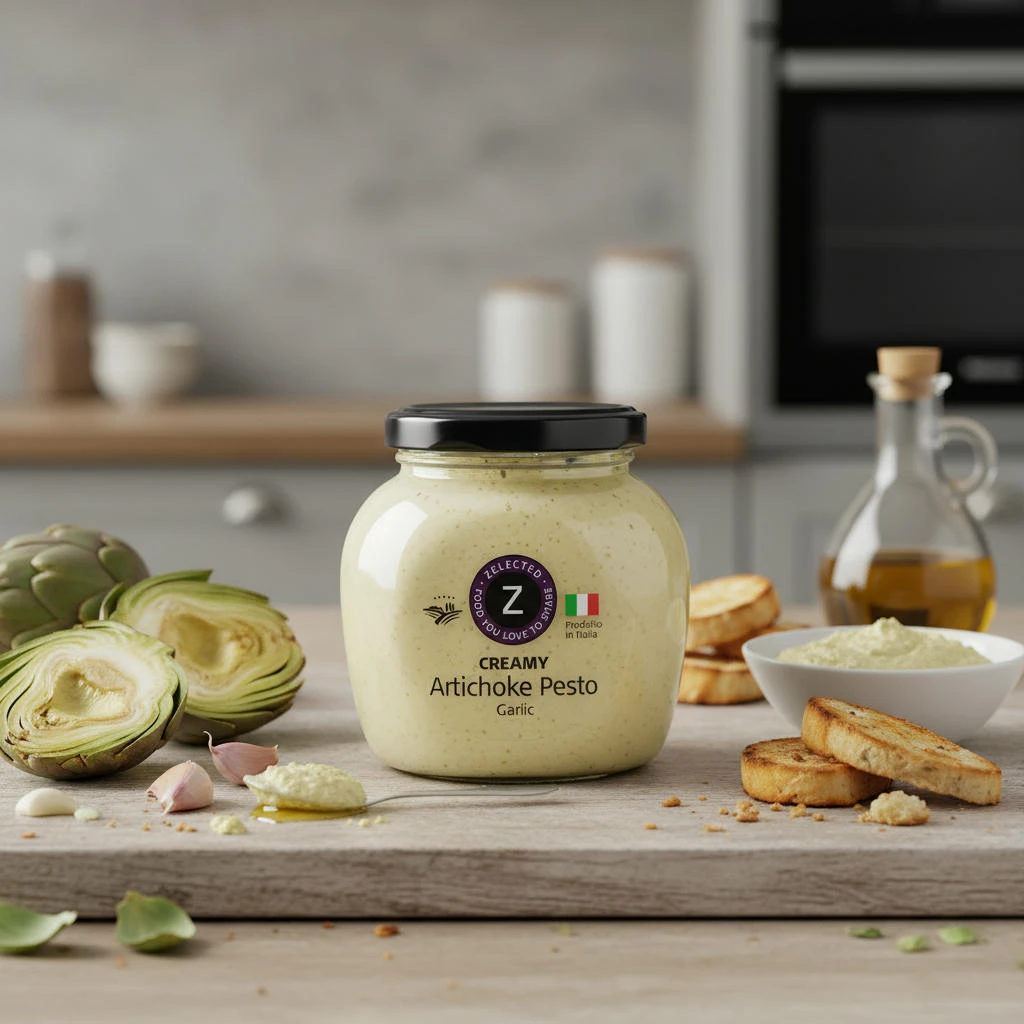 Kremet Artisjokkpesto 190g Zelected 11442  color Svart