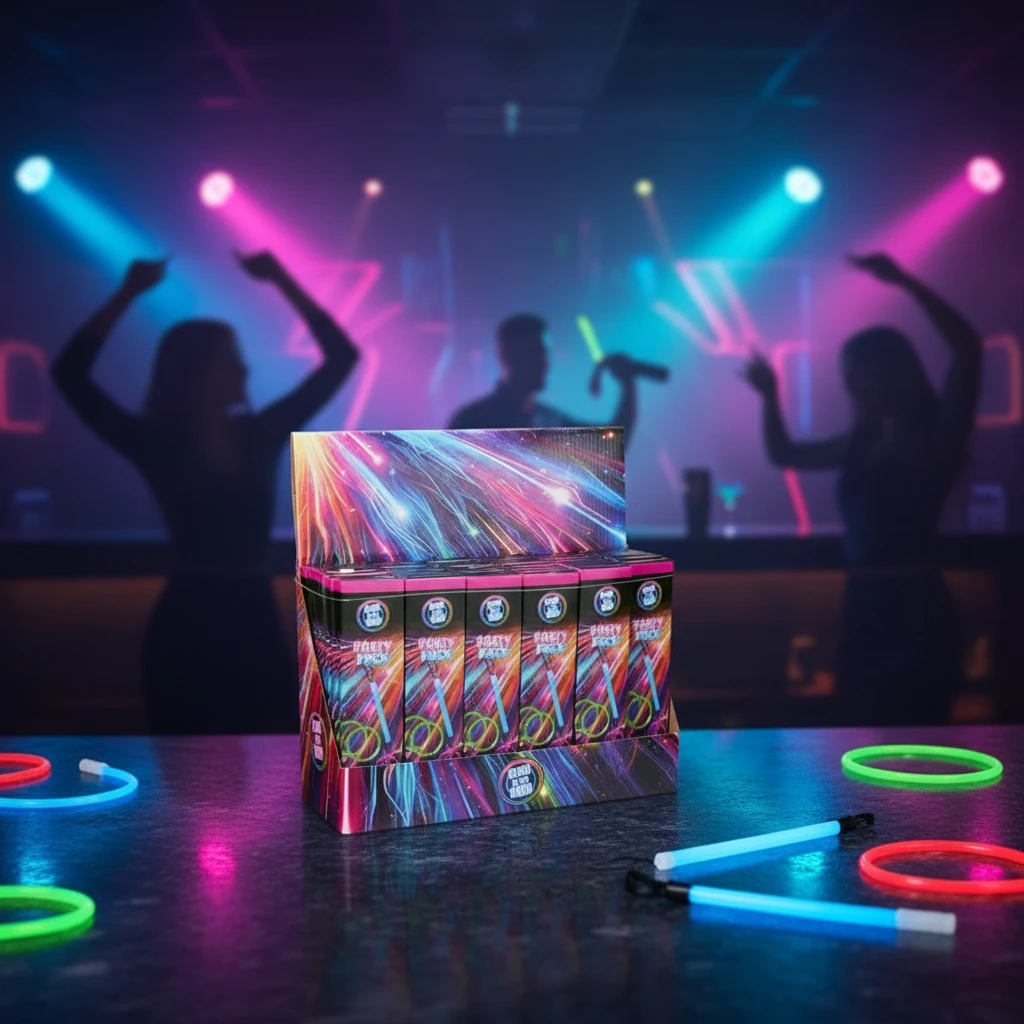 Selvlysende festpakke med glowsticks og tilbehør DL8000090  color Svart