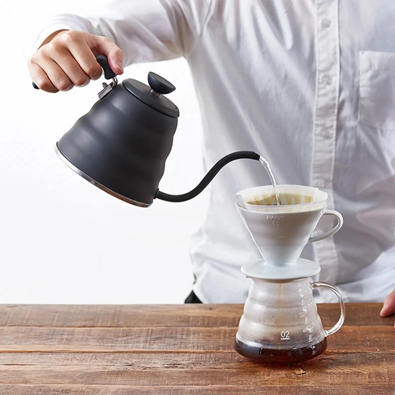 V60 Drip Kjele "Buono" Matt Svart 800ml - Hario VKBR-120-MB  color Svart