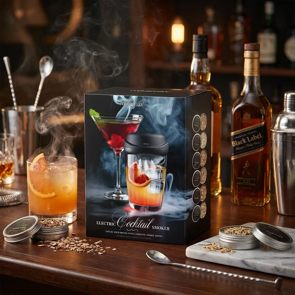 Elektrisk Cocktail Smoker - Oppladbar 05206  color Svart