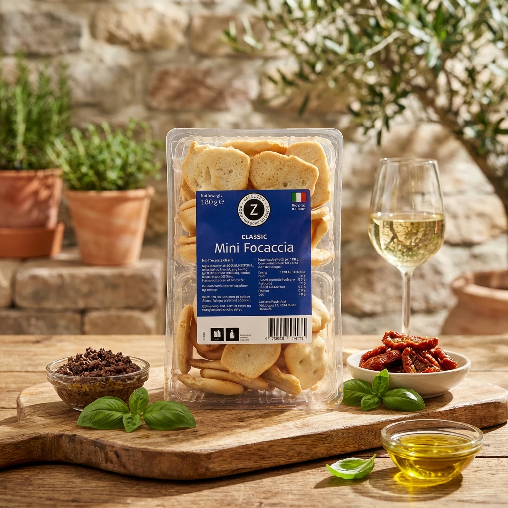 Zelected Mini Focaccia Classic 180g 11417  color Svart
