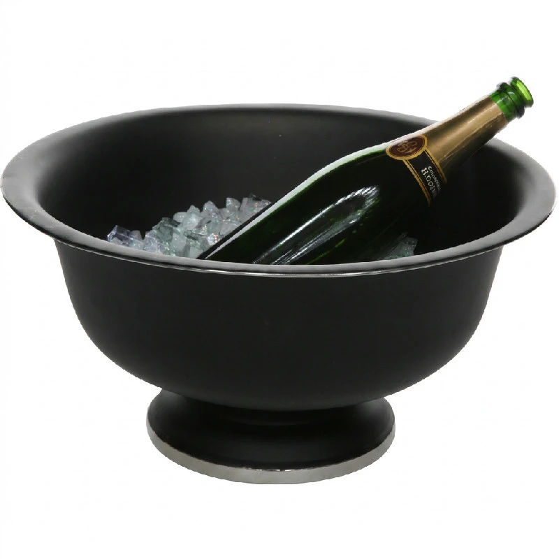 Champagnekjøler på fot Sort Rustfritt Stål Ø41xH20cm 262924  color Svart