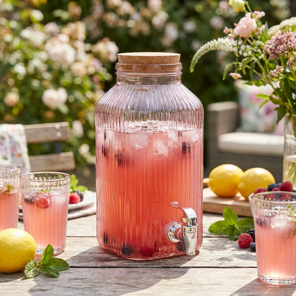 Drikkedispenser Glass Rosa 3,35L 5426006  color Svart