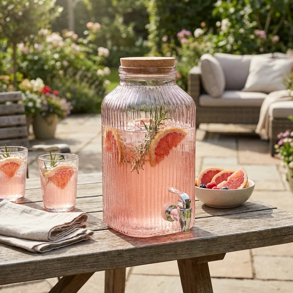 Drikkedispenser Glass Rosa 3,35L 5426006  color Svart