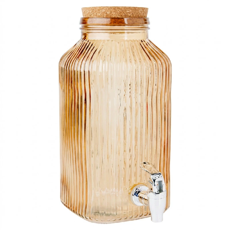 Drinkdispenser med Tappekran Oker Glass 3,35L 5426007 by COSY & TRENDY color Svart